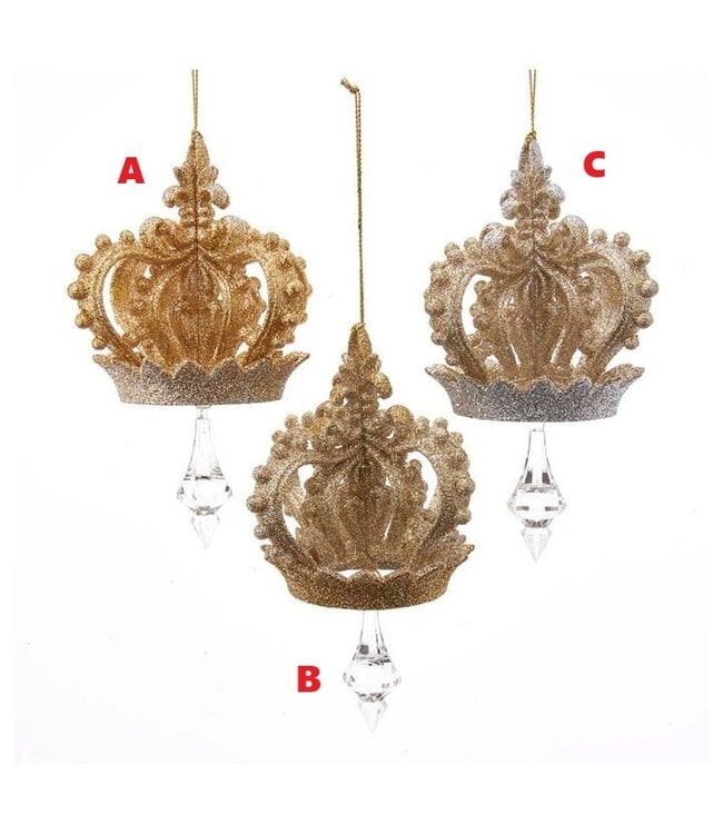 Gold and Silver Crown Ornament