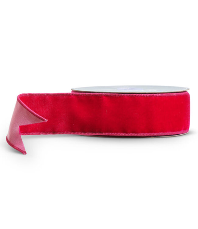 2.5" x 10 Yds Fuschsia Pink Velvet Ribbon