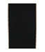 Leaf Filigree Deluxe Gold Outline Wired Edge Ribbon - Black/Silver