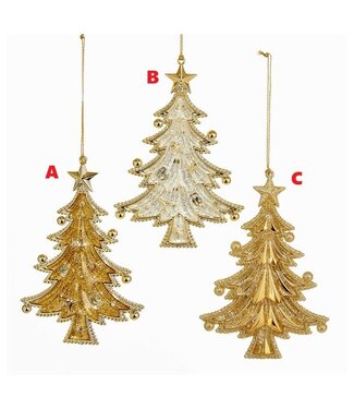 Gold Glitter Christmas Tree Acrylic Ornament