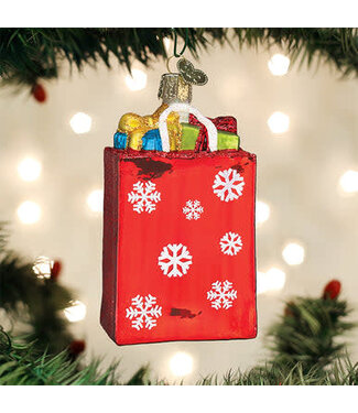 OLD WORLD CHRISTMAS Holiday Shopping Bag Ornament