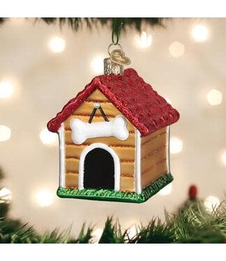 OLD WORLD CHRISTMAS Dog House Ornament