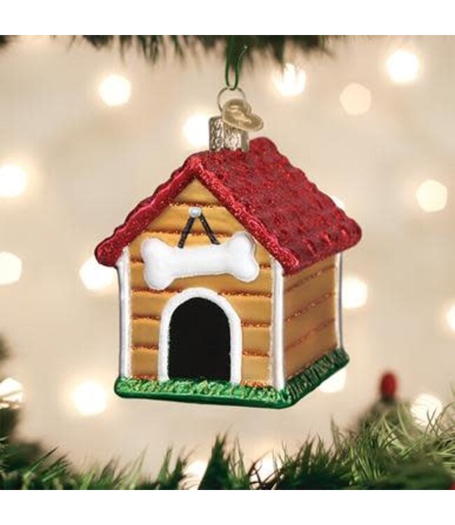OLD WORLD CHRISTMAS Dog House Ornament