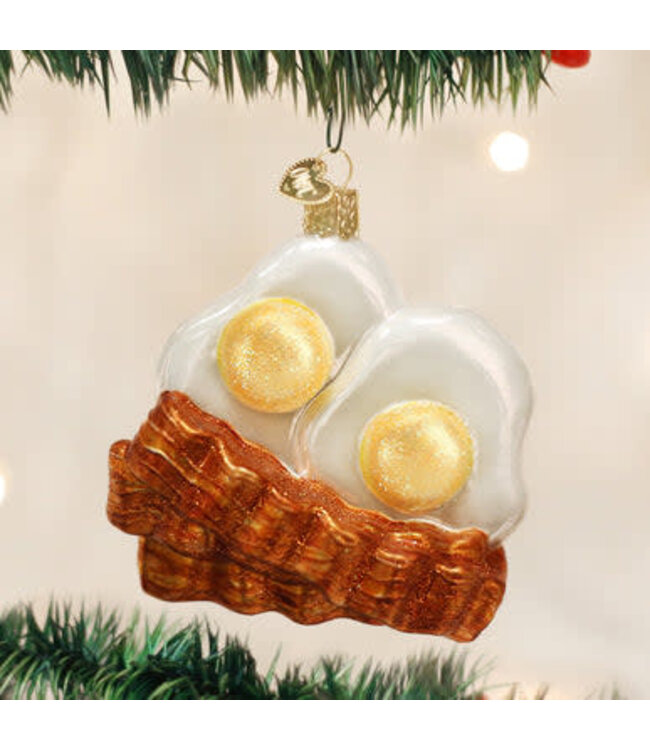 OLD WORLD CHRISTMAS Bacon And Eggs Ornament