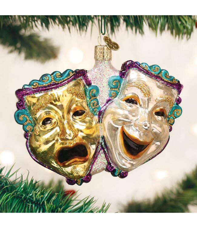 OLD WORLD CHRISTMAS Comedy And Tragedy Ornament