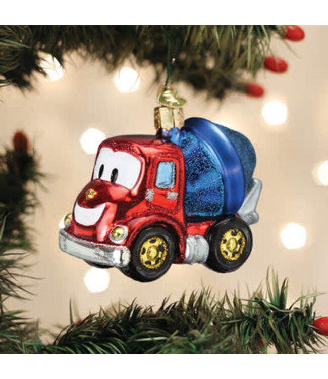 OLD WORLD CHRISTMAS Cheerful Cement Truck Ornament