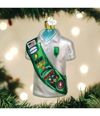 OLD WORLD CHRISTMAS Girl Scout Uniform Ornament