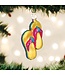 OLD WORLD CHRISTMAS Yellow Flip-flops Ornament