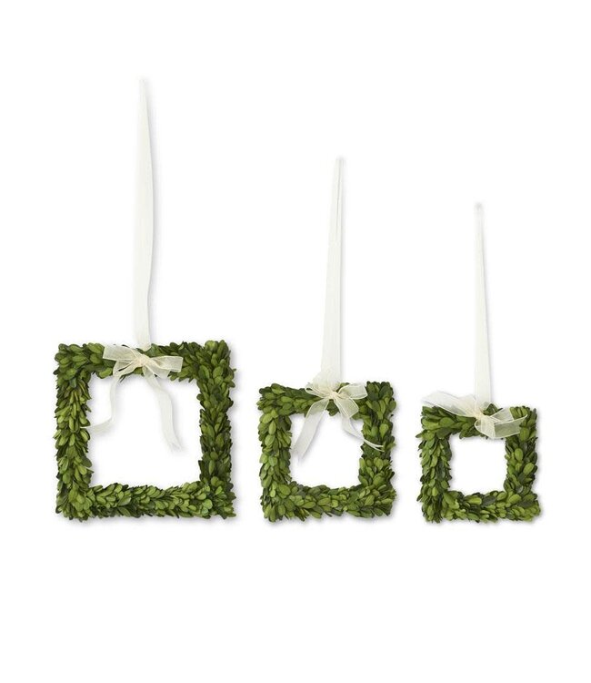 Preserved Boxwood Square Wreaths