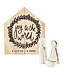 Ceramic Figurine Pine Wood Box Holy Family