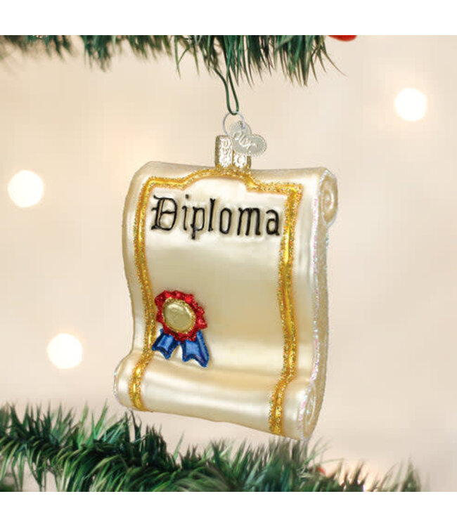 OLD WORLD CHRISTMAS Diploma Ornament