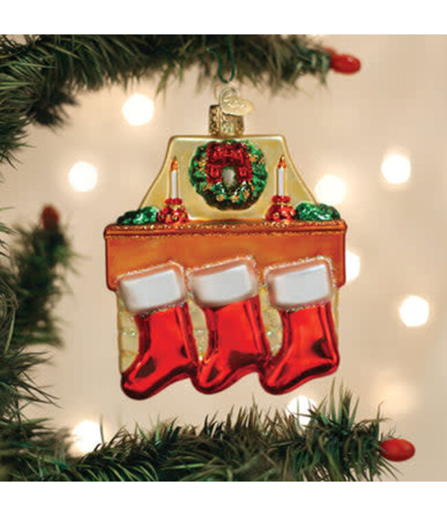 OLD WORLD CHRISTMAS Family Of 3 Stocking Ornament