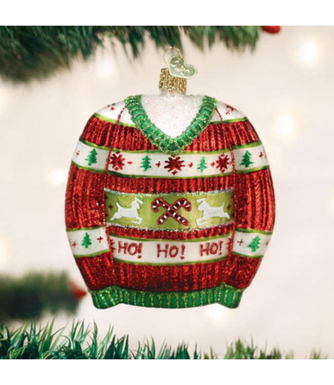 OLD WORLD CHRISTMAS Festive Christmas Sweater Ornament