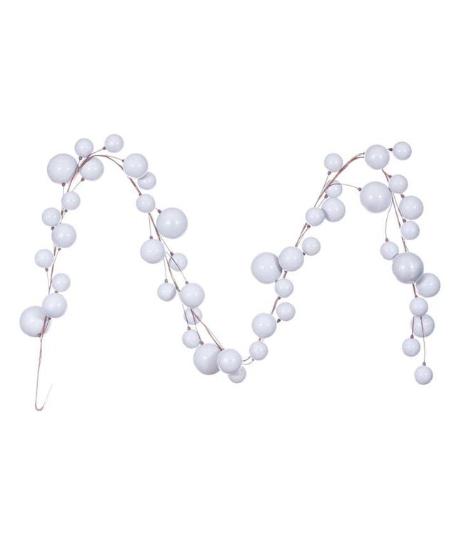 10' Silver Pearl Branch Ball Garland