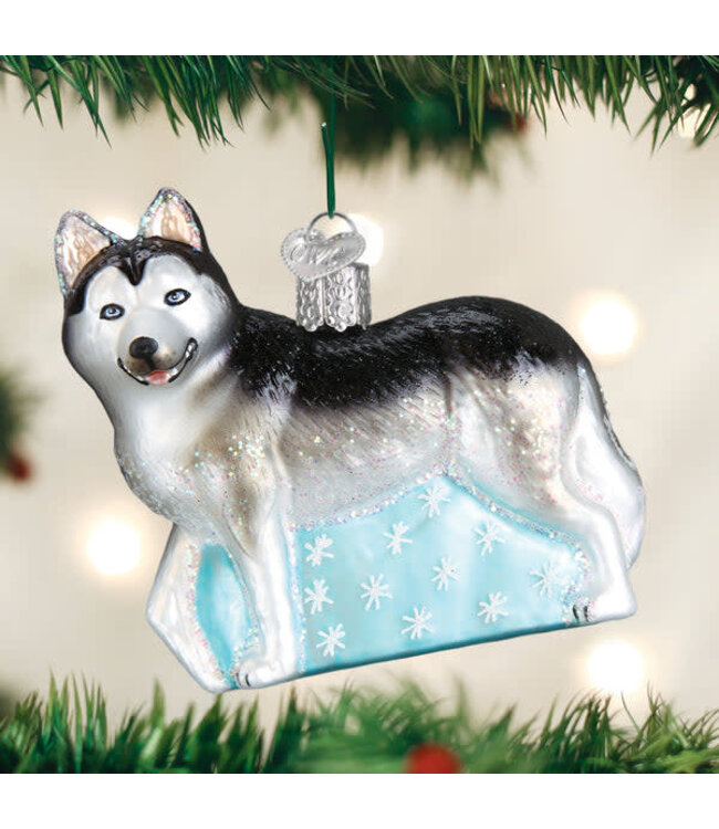 OLD WORLD CHRISTMAS Siberian Husky Ornament