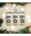 OLD WORLD CHRISTMAS Miller Light Six Pack Ornament