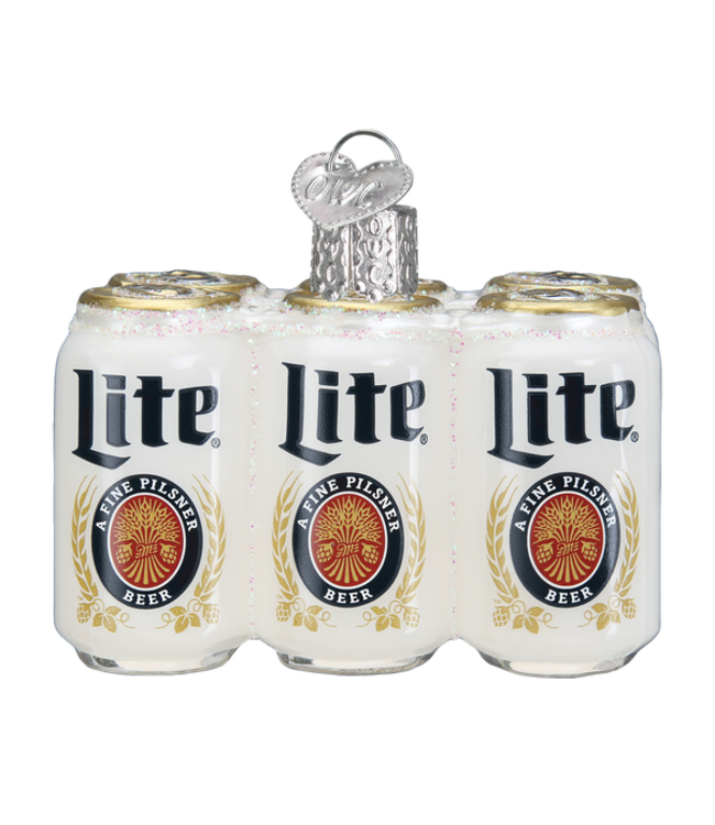 OLD WORLD CHRISTMAS Miller Light Six Pack Ornament