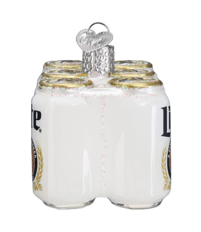 OLD WORLD CHRISTMAS Miller Light Six Pack Ornament