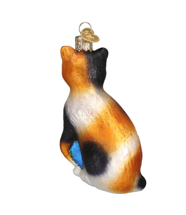 OLD WORLD CHRISTMAS Calico Cat Ornament