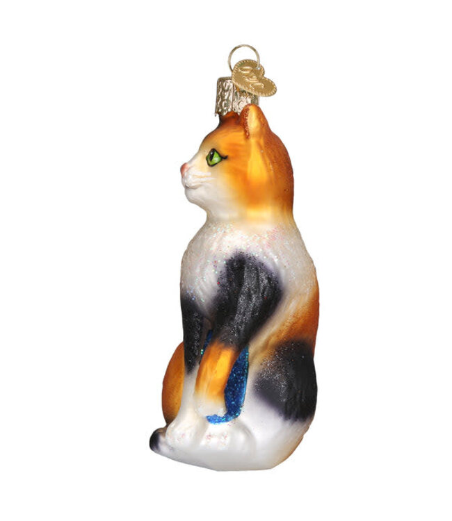 OLD WORLD CHRISTMAS Calico Cat Ornament