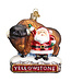 OLD WORLD CHRISTMAS Santa With Bison Ornament