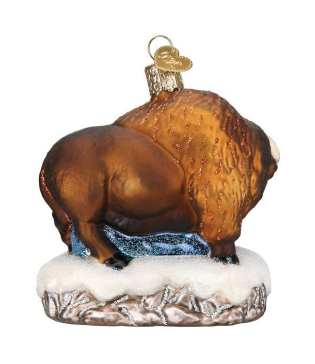 OLD WORLD CHRISTMAS Santa With Bison Ornament