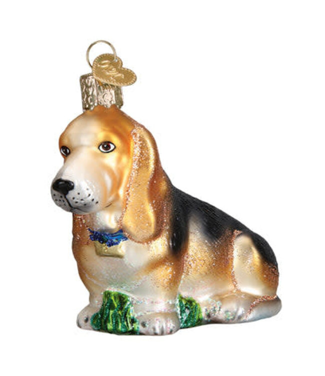 OLD WORLD CHRISTMAS Basset Hound Ornament