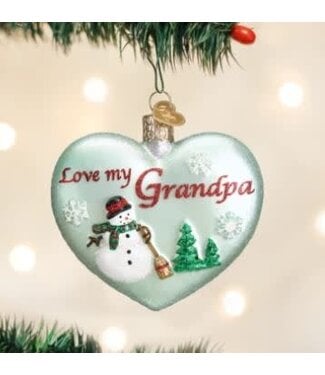 OLD WORLD CHRISTMAS Grandpa Heart Ornament