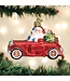 OLD WORLD CHRISTMAS Santa In Antique Car Ornament