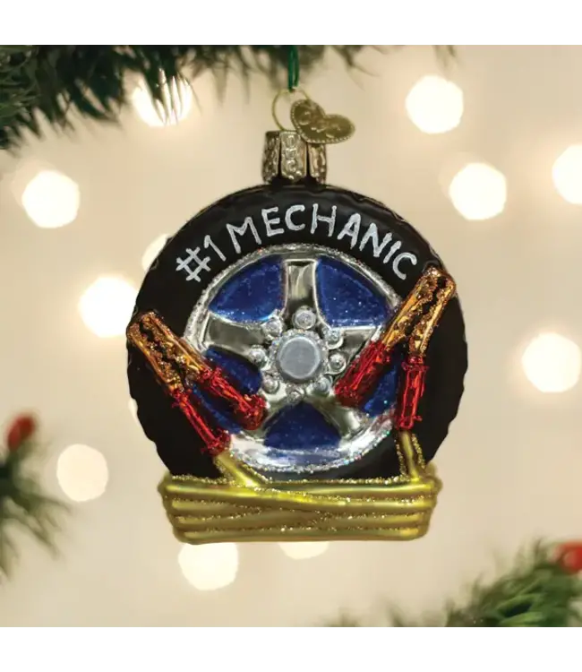 OLD WORLD CHRISTMAS Auto Mechanic Ornament