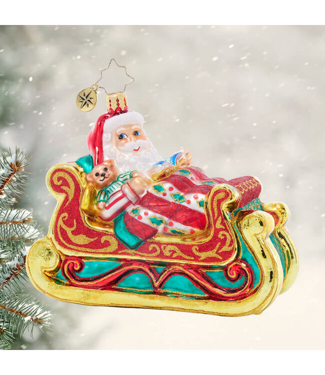 CHRISTOPHER RADKO Santa Sleigh-Time Snooze