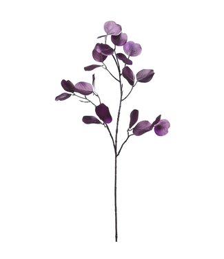 33" Metallic Eucalyptus Leaf Spray Purple