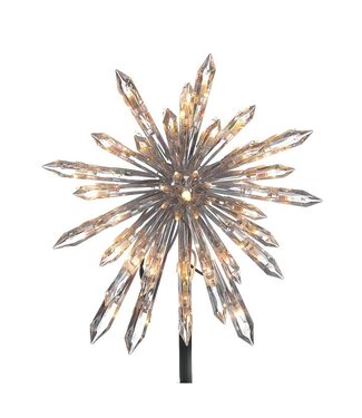 11.25" UL 30-Light Crystal Snowflake Treetop