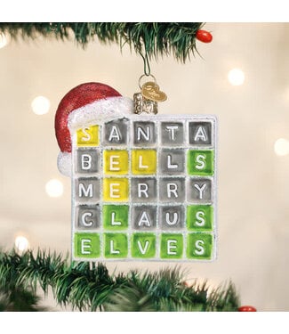 OLD WORLD CHRISTMAS Merry Words Ornament