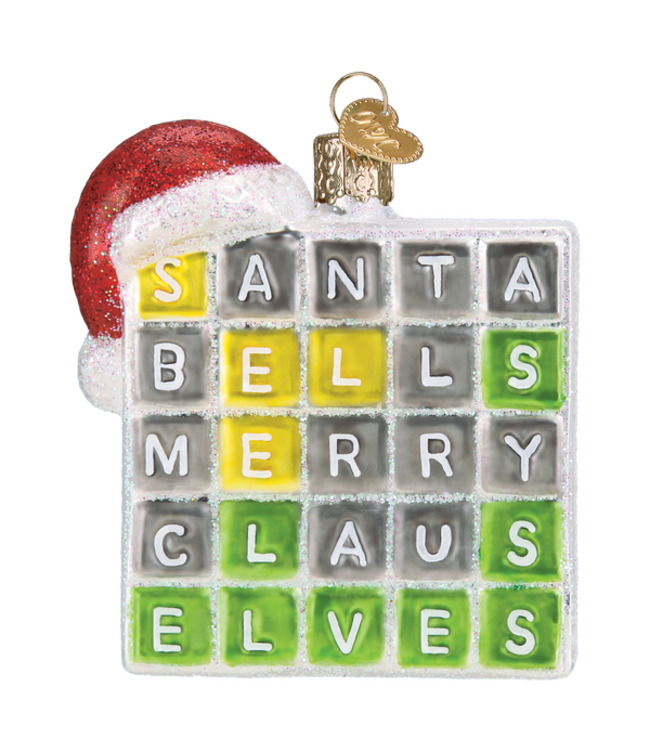 OLD WORLD CHRISTMAS Merry Words Ornament