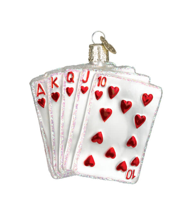 OLD WORLD CHRISTMAS Royal Flush Ornament