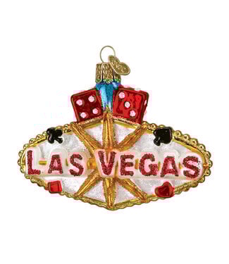 OLD WORLD CHRISTMAS Las Vegas Sign Ornament