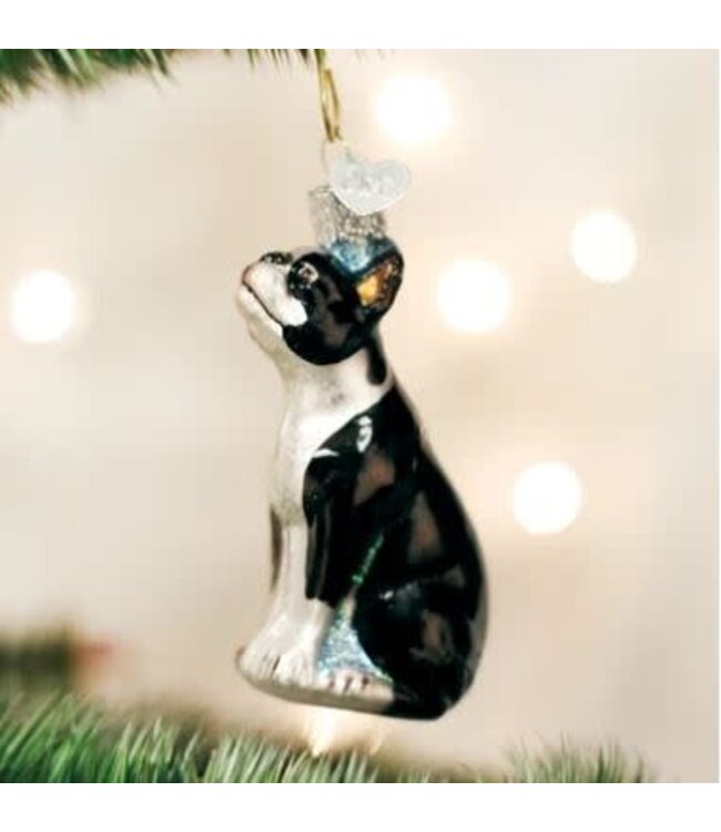 OLD WORLD CHRISTMAS Boston Terrier Ornament