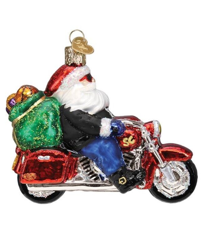 OLD WORLD CHRISTMAS Biker Santa Ornament