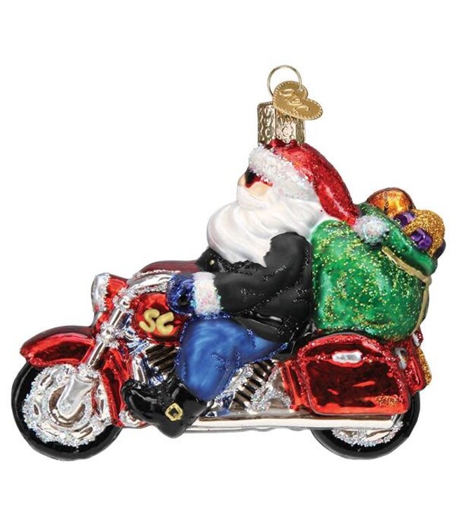 OLD WORLD CHRISTMAS Biker Santa Ornament