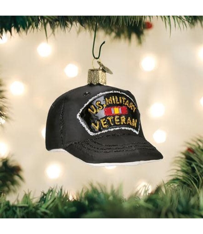 OLD WORLD CHRISTMAS Veteran's Cap Ornament