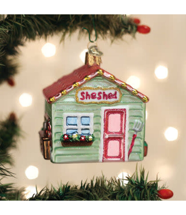 OLD WORLD CHRISTMAS She Shed Ornament
