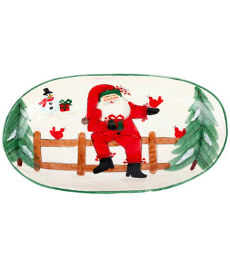 VIETRI Old St. Nick Shallow Oval Bowl