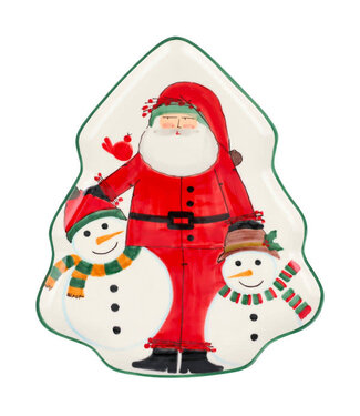 VIETRI Old St. Nick 2024 Limited Edition Figural Tree Platter VIETRI Old St. Nick 2024 Limited Edition Figural Tree Platter