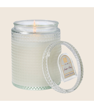 AROMATIQUE 15 oz Textured Glass Candle - Juniper Berry