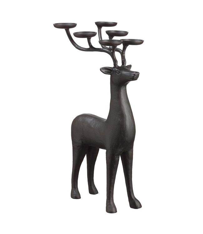 29” Reindeer Candleholder Bronze