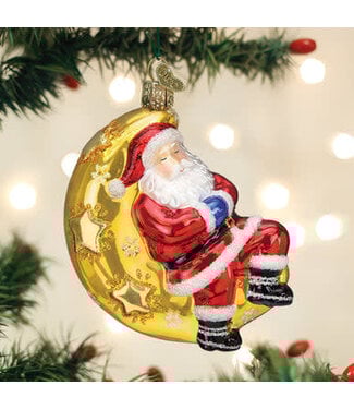OLD WORLD CHRISTMAS Moonlight Santa Ornament