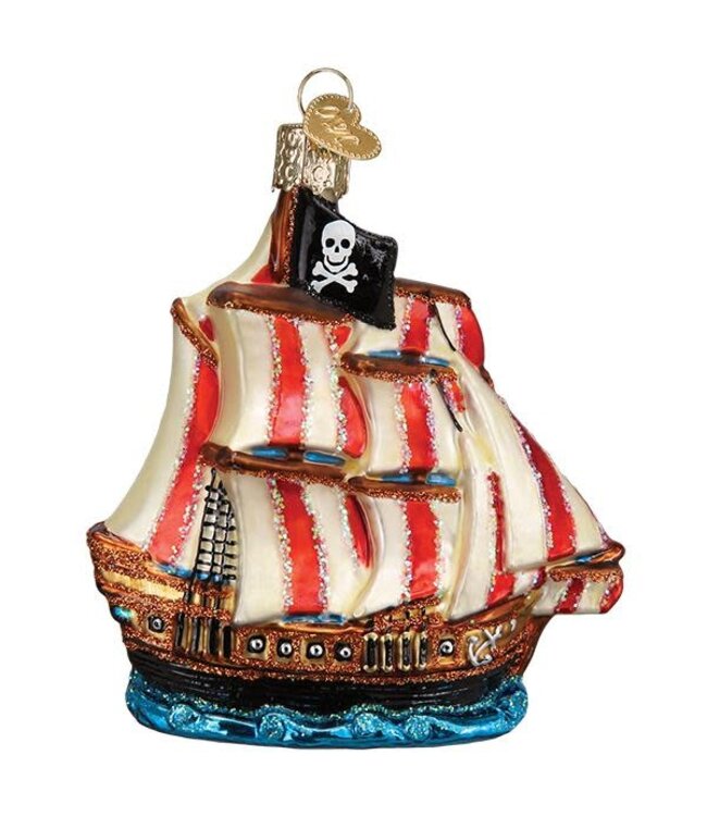 OLD WORLD CHRISTMAS Pirate Ship Ornament