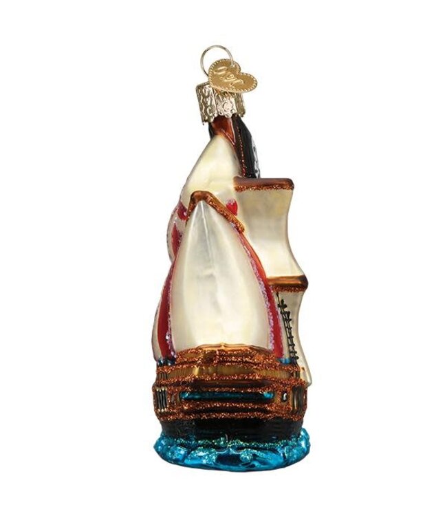 OLD WORLD CHRISTMAS Pirate Ship Ornament
