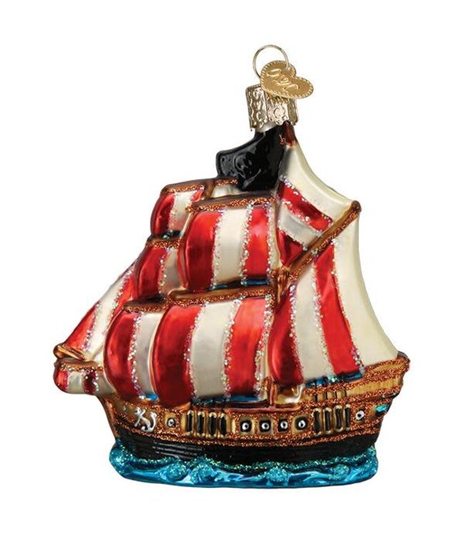 OLD WORLD CHRISTMAS Pirate Ship Ornament